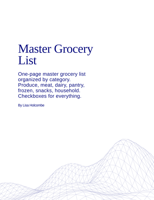 Master Grocery List